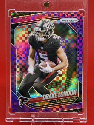 2025 Panini Prizm - Drake London #198 Purple Power Prizm /49 SSP