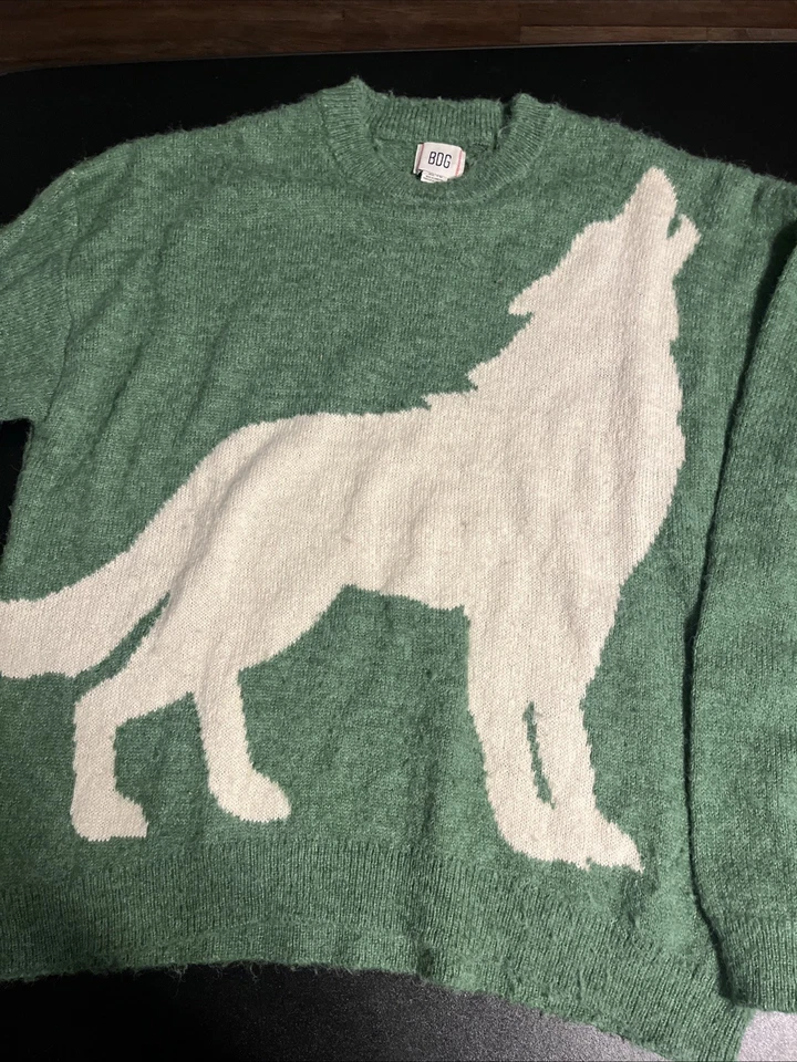 Suéter manga larga BDG Urban Outfitters para hombre x lobo grande Foto 2 de 4