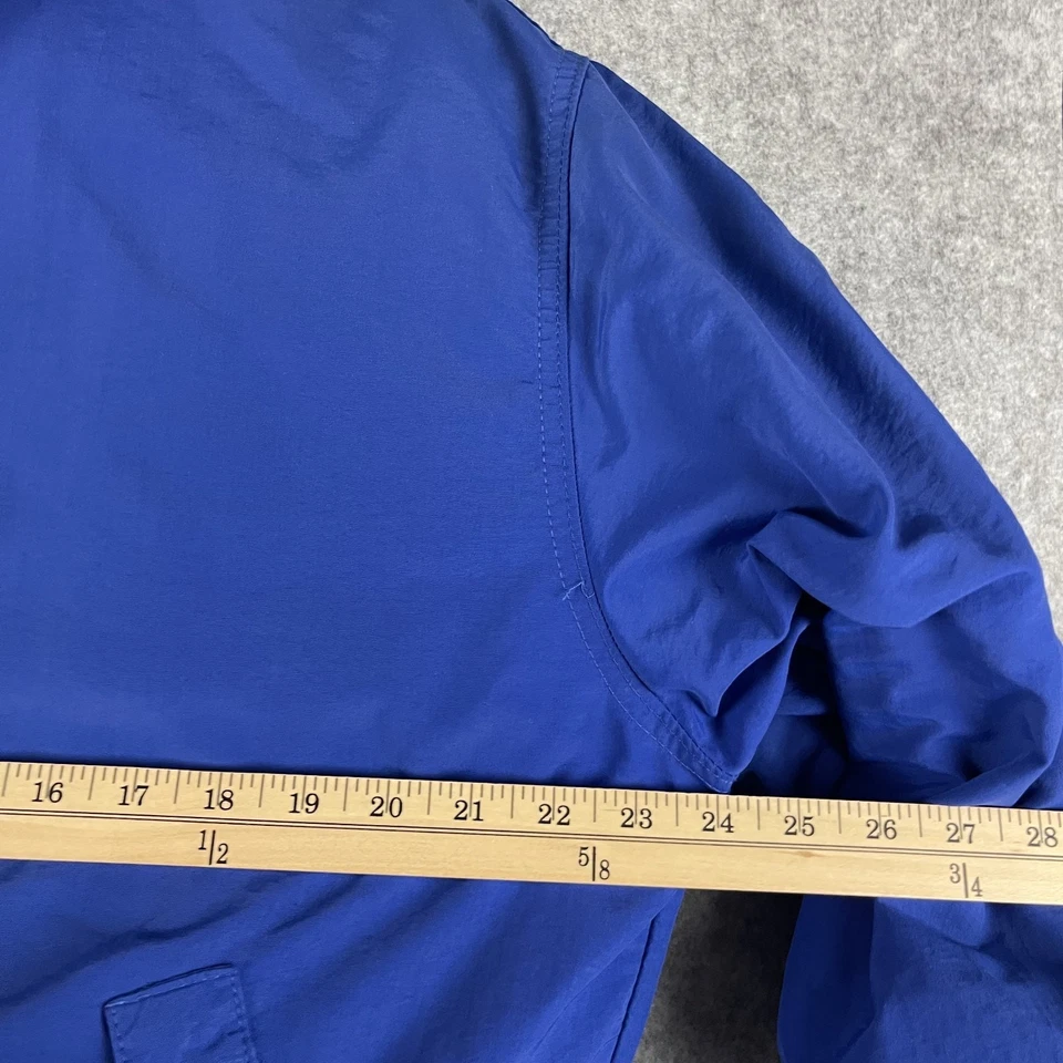 Chaqueta de bombardero de colección J Crew Oarsman para hombre mediana azul forrada de lana cremallera completa años 90 EE. UU. Foto 4 de 4