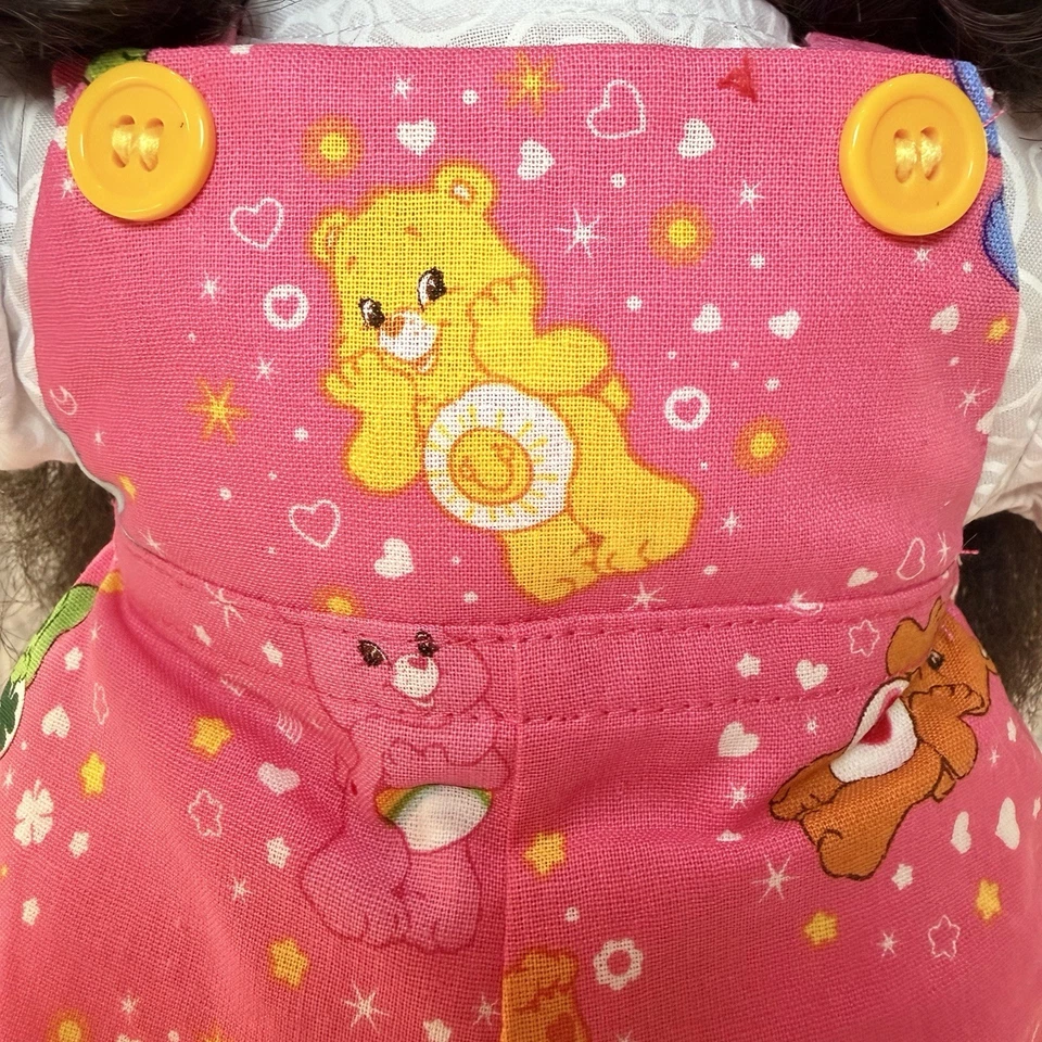 AA Cornsilk Cabbage Patch Niños Niña OK Factory HM4 en Cuidado Oso Conjunto Foto 3 de 4