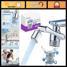 Water Filter Faucet Extender with 9 Cartridges - Chlorine Reduction, 1080 Swive