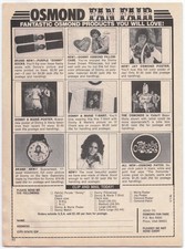 The Osmonds Magazine Ad 1977 Donny & Marie Fan Fair Catalog Ephemera