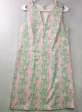 Tropical Sleeveless Sheath Dress 4 Pink Green Feminine Summer