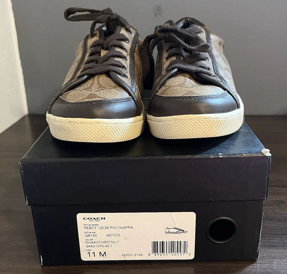 Coach Womens 11 11M Low Top Signature Canvas Shoes Sneakers EUC with Orig Box - Image 3 of 4