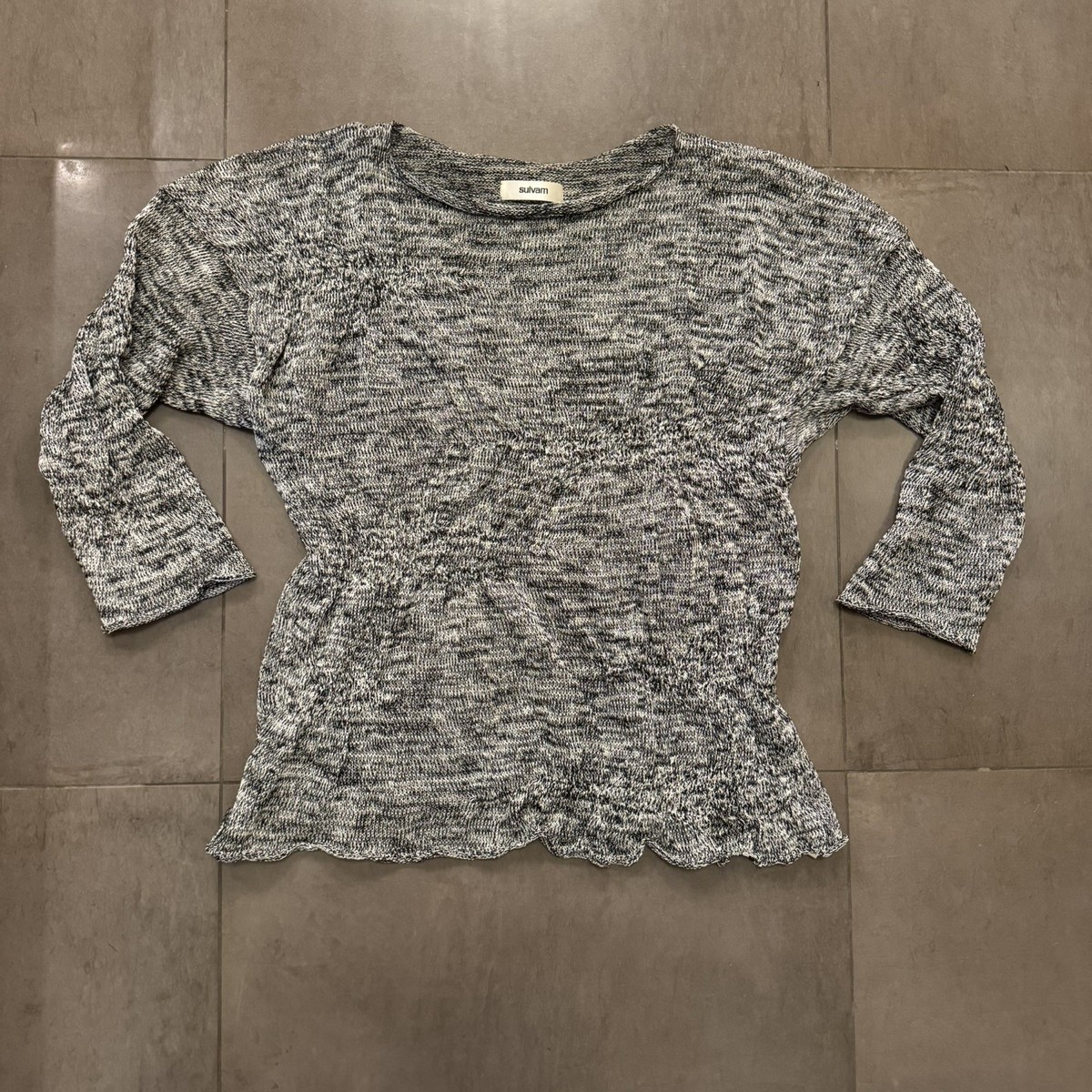 sulvam Mesh Knit Oversize Sweater, Women’s Medium, Japanese Avant-Garde Pullover