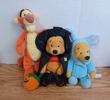 Vtg Lot 3 Disney Store Winnie the Pooh  Friends 8" Mini Bean Bag Plush Toys