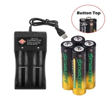 4PCS-18mm*65mm Rechargeable Batterie.s Li-ion 3.7V  USA FAST SHIPPING