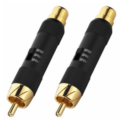 LINE LEVEL ATTENUATORS -10dB -15dB -20dB RCA ILA-1020 MONACOR (the pair)