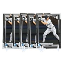 2024 Bowman Draft - Chrome Casey Saucke 1st Bowman 5 Card Lot RC White Sox