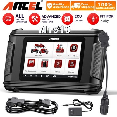ANCEL MT510 for Harley Motorcycle Diagnostic Scanner ABS Bleeding TPS ECU Reset