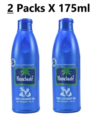 2X Parachute 100% Pure Coconut Oil Edible Grade Hair Skin Care Multi Size 175ml - Bild 1 von 4