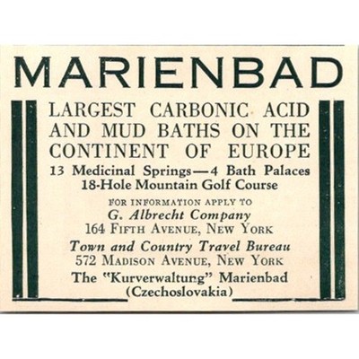 Marienbad Mud Baths G Albrecht Co 572 Madison Ave NY 1931 New York Ad SAI8-H7