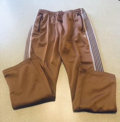 Needles CH224 Poly Smooth Track Pants Brown Butterfly Japan Size L Nepenthes