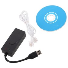 Compact Dual Function USB Modem ABS Reliable Fax and Internet Access Black