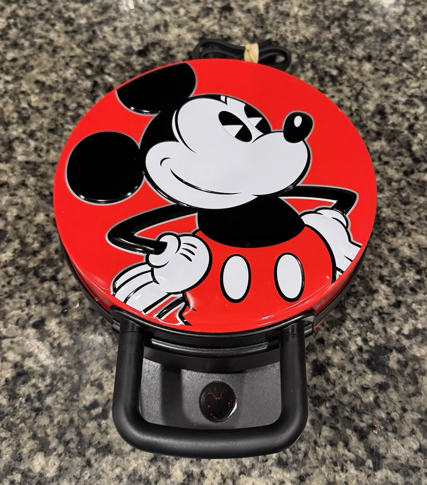 Disney Mickey Mouse 7.5 Inch Waffle/Pancake Maker (Tested-works) Light Indicated