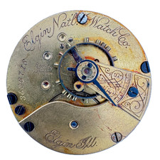 Antique 18s 1890 Elgin 7 Jewel Mechanical Pocket Watch Movement 73 USA Rusted