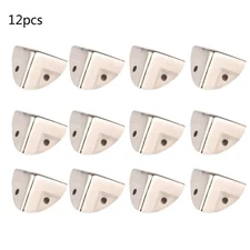 12Pcs Silver Cabinet Trunk Corner Protector Furniture for Case Box Corner Decora
