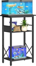 10 Gallon Aquarium Stand 3-Tier Fish Tank Stand W/ Storage Reptile Turtle Tank