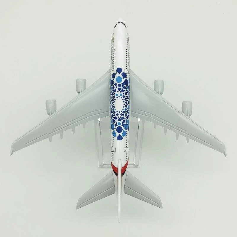 1:400 Diecast in Lega Aereomodello 16cm Emirates Airbus A380 EXPO 2020 Dubai UAE - Immagine 3 di 4