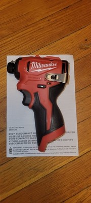 Milwaukee 3450-20 M12 12 Volt 1/4'' Hex Subcompact Brushless Hex Impact Driver