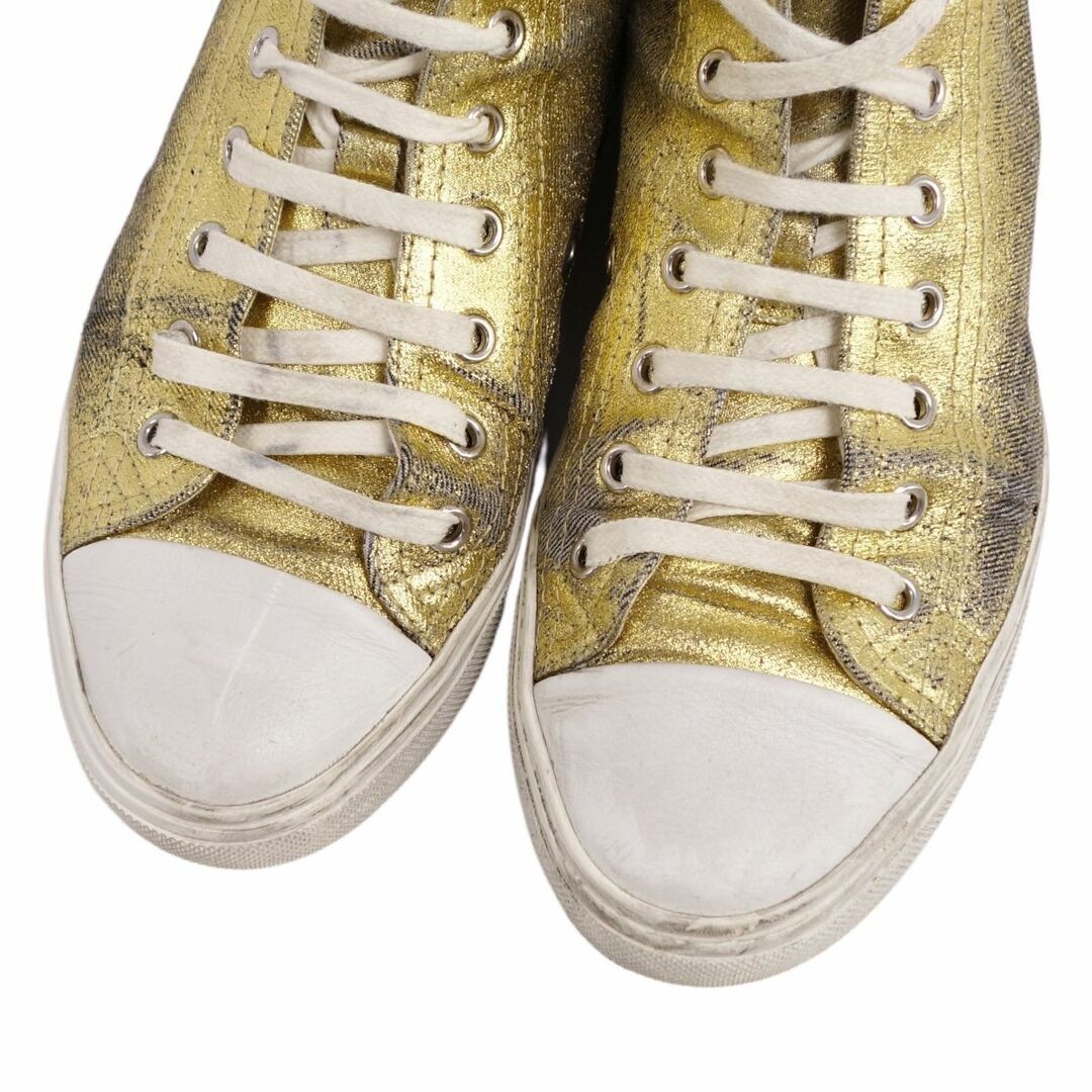 Sneakers Saint Laurent Paris taglio alto denim metallizzato BEDFORD top usate MOLO 0