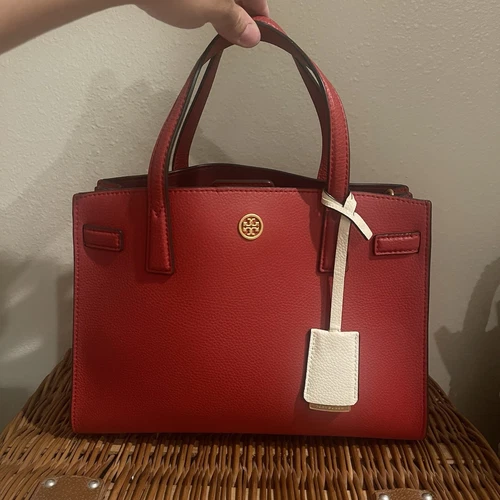 Borsa a mano Tory Burch 2WAY deambulatore piccola borsa rossa oro ferramenta pelle lusso