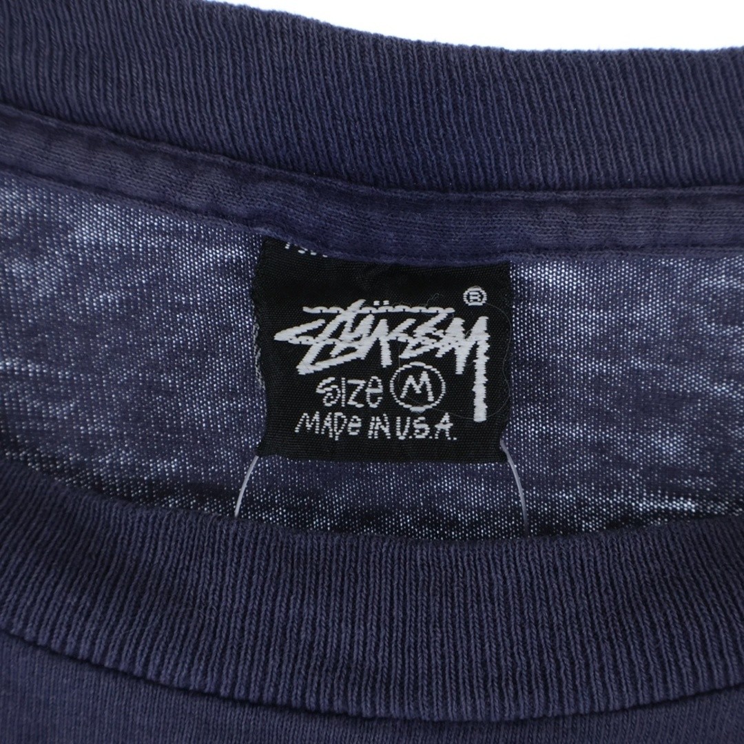STUSSY 80S VINTAGE Black Tag Crown Double sided Print Long Sleeve T-shirt  Navy thumbnail 7