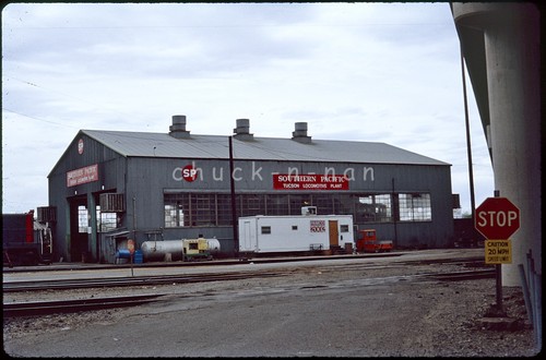 Original Slide Southern Pacific SP Engine House Tucson AZ 1983