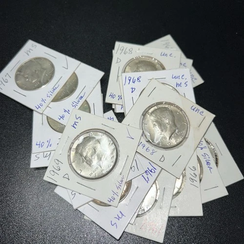 $10.00 Face Value 40% Silver Kennedy Half Dollars