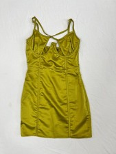 Women's PrettyLittleThing Lime Green Satin Midi Slip Dress - Size 2 - NWT