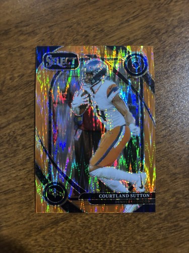 ✨2024 Panini Select Courtland Sutton Neon Orange Shock /399 Color Match #240