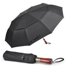 G4Free 54 Inch Large Compact Windproof Golf Umbrella for Rain Large, Black