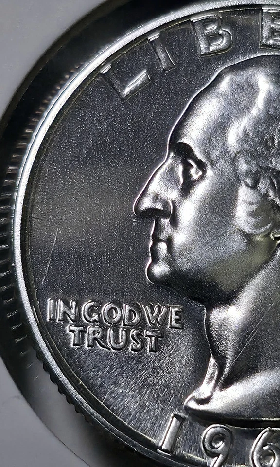 1964 Washington Quarter Doubled Die Obverse! Cleanest Gem I've Ever Seen!!!! - Image 4 of 4