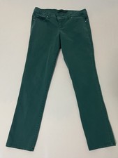 Y2K Tripp NYC Pants Green T-Back Grunge Stretch Size 14 Skull Accent Goth