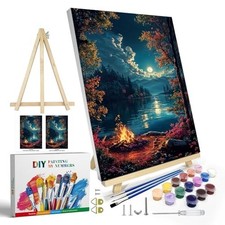 Paint by Numbers Kit for Adults with Frame, Landscape Paint by Numbers for Adult