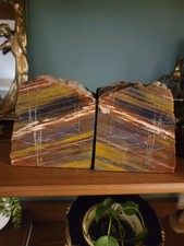 Arizona Petrified Wood Bookends Pair Almost 4...