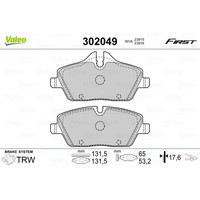 Bremsbelagsatz Scheibenbremse Valeo 302049 FüR BMW 1Er