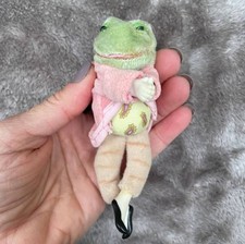 Whimsical Mr. Jeremy Frog Clip On Hugger 4 Pencil Holder Vintage 80s I-Spy Core