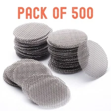 500 Stainless Steel Pipe Screens 5/8 Inch ( 15MM ) Tobacco Smoking Accessories
