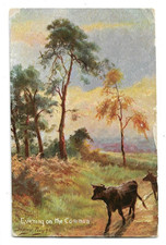 Harry Payne, Evening On The Common, Artist Signed Postcard.