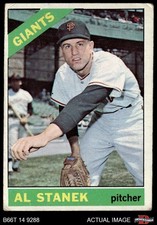 1966 Topps #437 Al Stanek No Yellow Streak Giants COMMON VARIATION 1.5 - FAIR