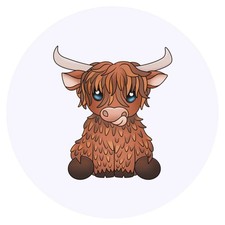 24 x 'Highland Cow' Stickers SK00053484 