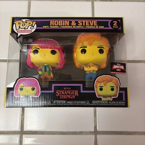 VAULTED EXC LE BLACKLIGHT Robin & Steve Stranger Things Funko Pop 2-Pack Buckley