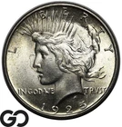 1925 Peace Dollar, Nice Lustrous Gem BU++