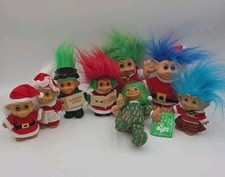 Vgt RUSS Trolls CHRISTMAS 8 Pc Lot Santa Mrs Elf Carolers HYI