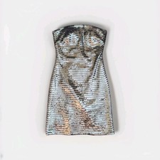 Fashion Union Sequin Tube Mini Dress Size Small