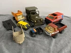 Lot of VTG Tonka Pressed Steel Trucks Army Jeep AJ Foyt Racing & More AS-IS USED