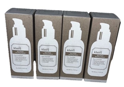 Lot of 4 - Dear Klairs Rich Moist Soothing Serum 80ml Hydrating Sensitive Skin