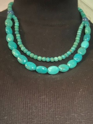 Jay King Azure Peaks Turquoise and Lapis 18'' Necklace