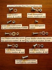 NEW SCHWINN HARDWARE KIT screws nuts frame chainguard fender fork rack DX B6